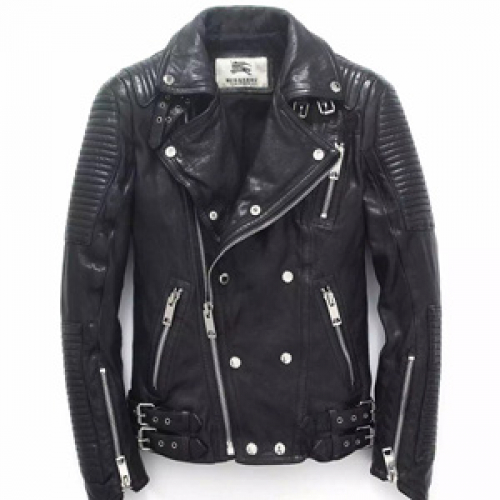 バーバリーメンズラムスキンレザージャケットU019,