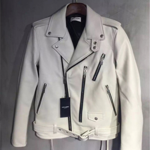 サンローランユニセックスラムスキンレザージャケットL001,