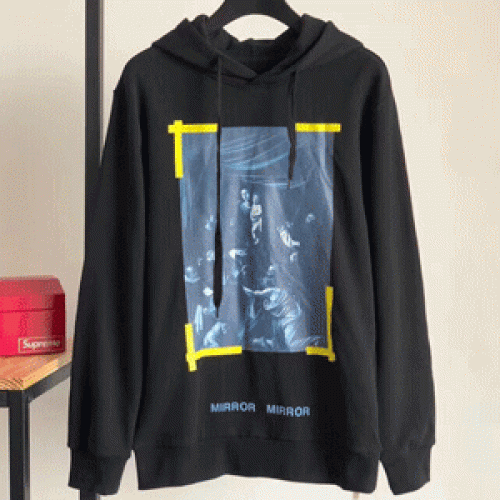 オフホワイトメンズフーディF001,