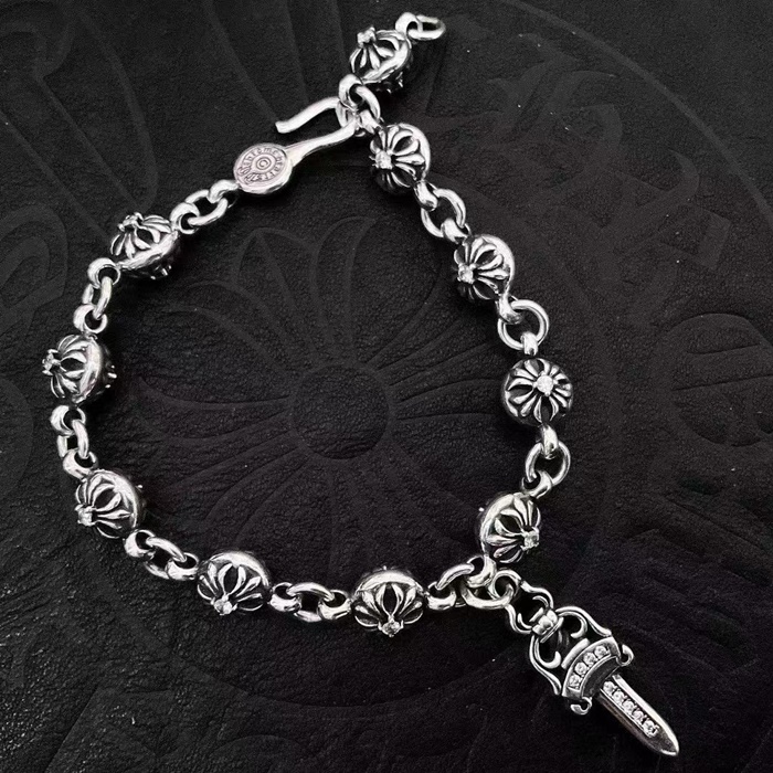 クロムハーツステリングシルバーブレスレットR018,