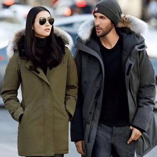 カナダグースダウンコートメンズグレー95%ダウンa0005