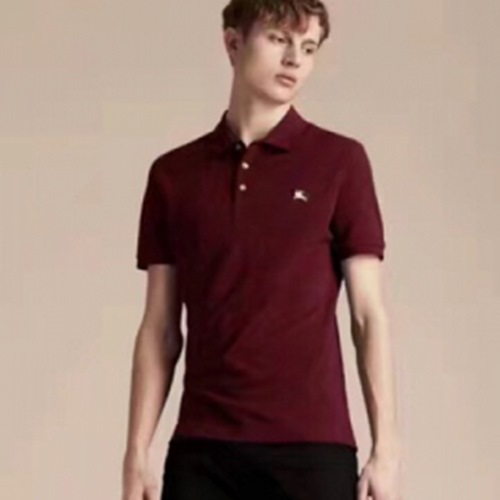 バーバリーコットンピケポロシャツバーガンディレッド40155101メンズポロシャツb0022