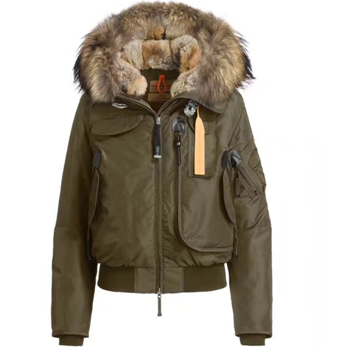 パラジャンパーズダウンジャケットレディースカーキ90%ダウンa002890%