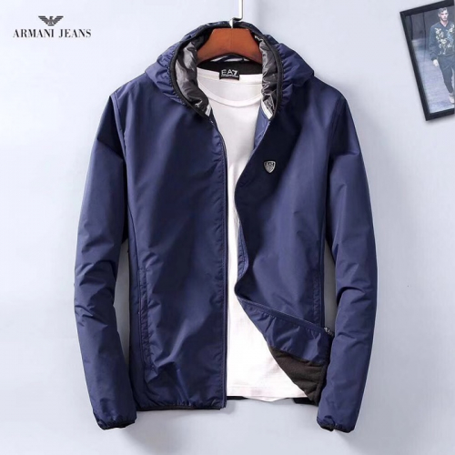 アルマーニメンズブレーカージャケットジャケット,(ネイビー/ブラック)M0018