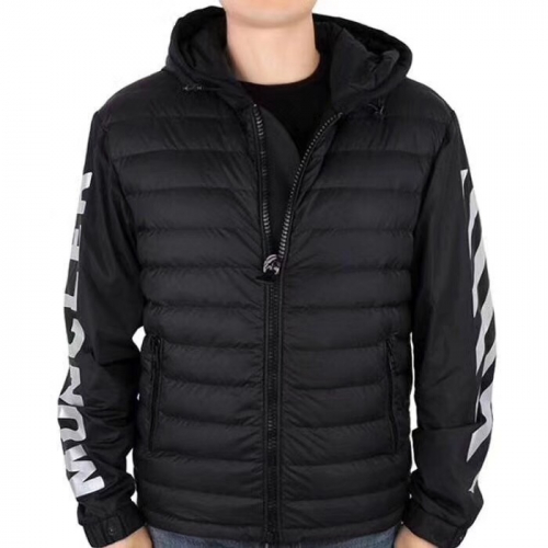 -オフホワイトメンズパディングジャケットF0010