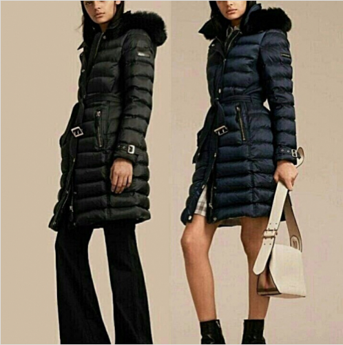 バーバリーレディースダウンパディングR0054,(ブラック,グリーン)