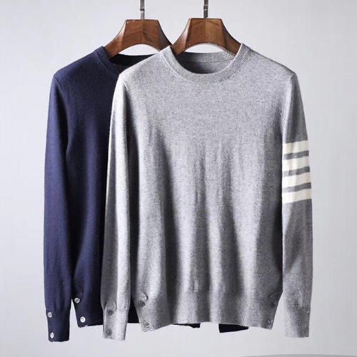 -トムブラウンメンズウールカーディガンO003,(グレー,ネイビー)