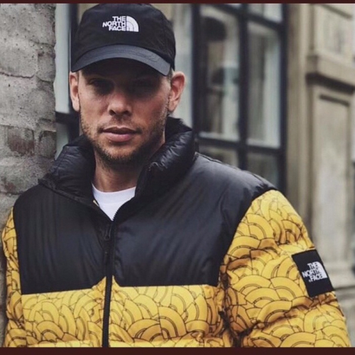 ザノースフェイスメンズカジュアルダックダウンパディングr004イエロー