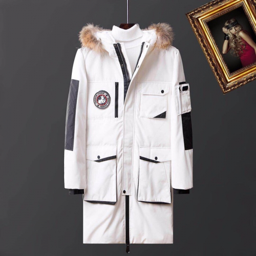 カナダグースメンズダウンパディングコートN0033,(ブラック/ホワイト)