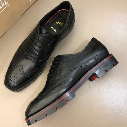 クリスチャンルブタンメンズレザーオックスフォードシューズN005,