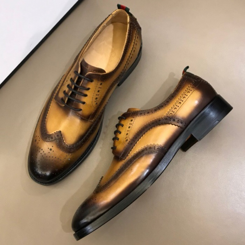 グッチメンズレザーオックスフォードシューズC0131