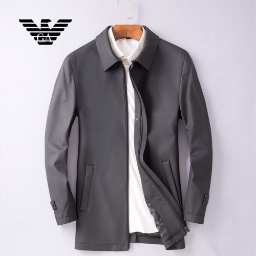 アルマーニメンズダウンレザートレンチジャケットM0059,(-3)