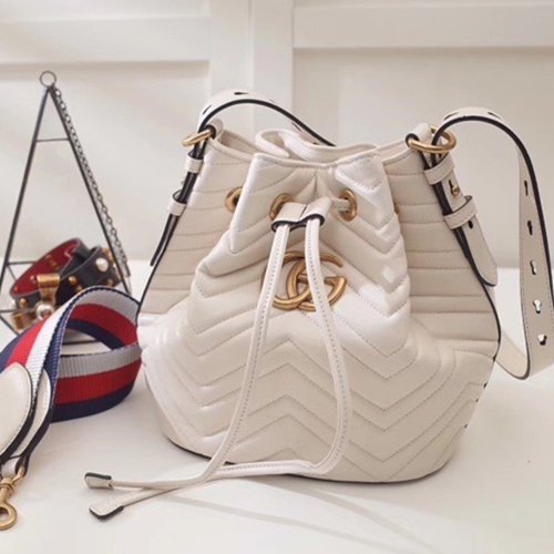 グッチマーモントマトラッセレディースバケットバッグ476674,B0094,21,ホワイト