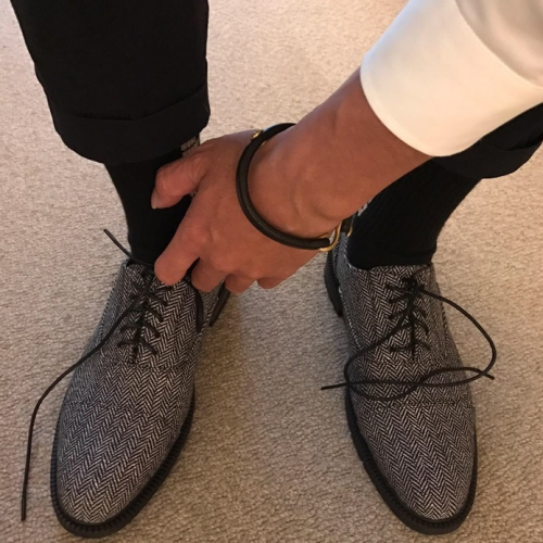 トムブラウンメンズレザーオックスフォードシューズO0016,