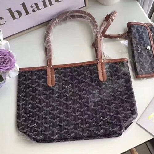 ゴヤールレザーブラックトートバッグショッパーバッグ,B0040