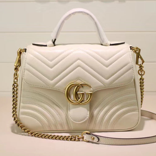 ハンドバッグ,26.5グッチマーモントマトラッセハンドバッグB0107,26.5,ホワイト