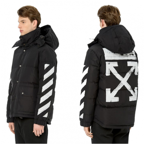 2018/19-オフホワイトメンズやじるしパディングジャンパーF0021,