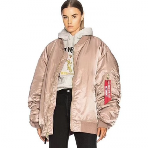 ヴェトモンアルファピンク-1両面ブルゾンパディングジャケットt001ピンク