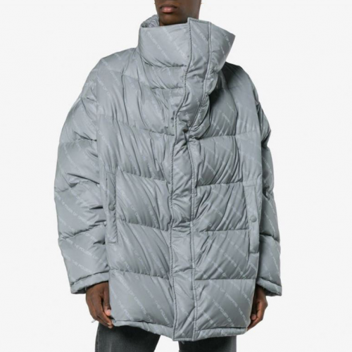 バレンシアガユニセックスオーバーサイズダウンパディングジャケットl0046,グレー