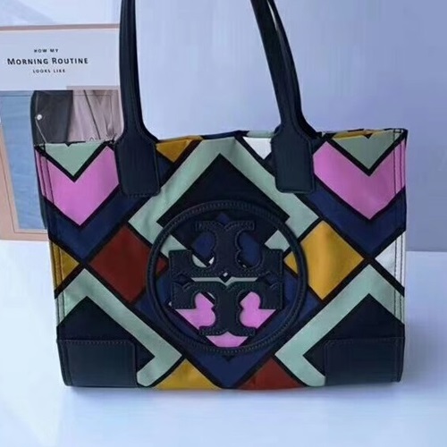 ,33.5トリーバーチトートバッグショッパーバッグB0110,33.5,ネイビー+ピンク