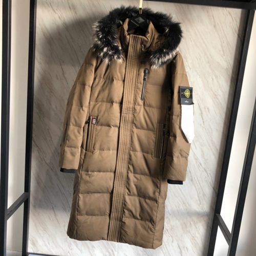 ストーンアイランドメンズロングダウンパディングo005.カーキ