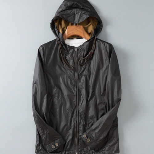 バーバリーメンズブレーカージャケットジャケットr0325.2(チャコール/グレー)