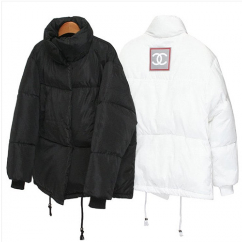シャネルレディースパッチポイントダウンパディングl0057.2(ブラック/ホワイト)