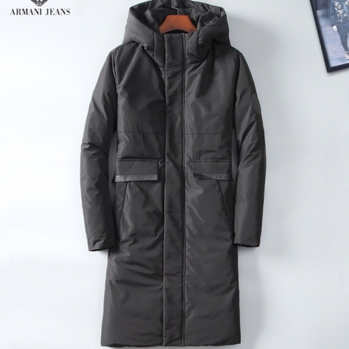 アルマーニメンズロングダウンパディングm0117.(-3)ブラック