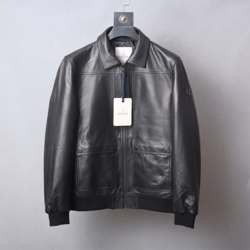 モンクレールメンズレザージャケットc0349.ブラック