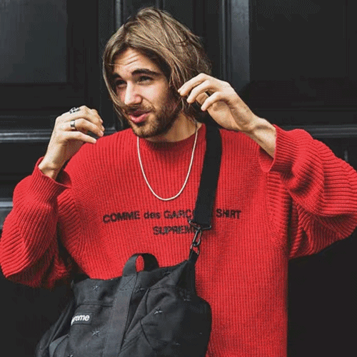 シュプリームコムデギャルソンユニセックススプリットセーターg14