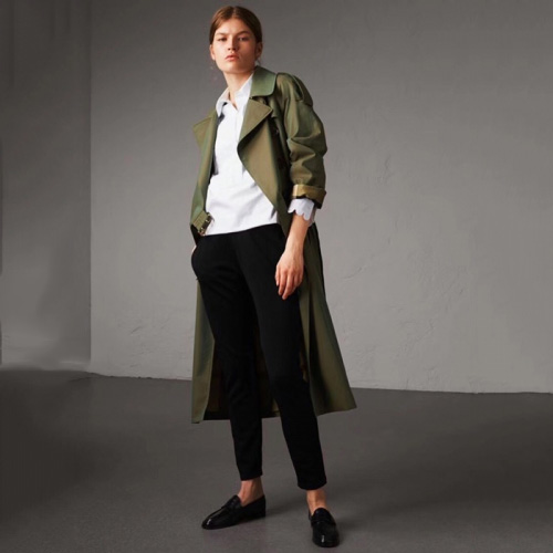 バーバリーレディーストレンチコートr0381.オリーブ