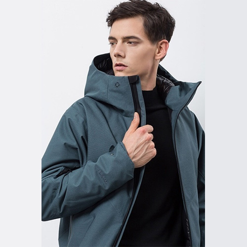 エルメネジルドゼニアメンズダウンパディングg00522(ブラック/ブルー)