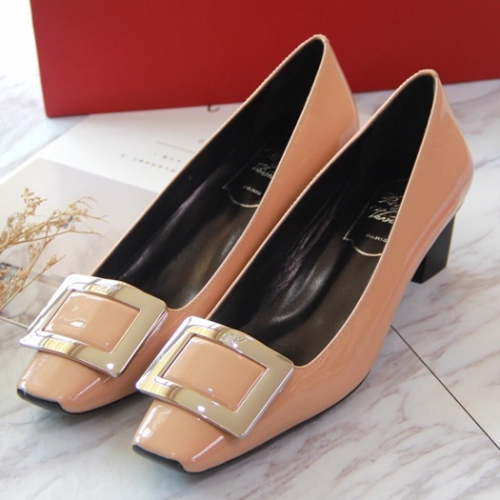 ロジェヴィヴィエレディースベル"ヴィヴィエパテント"レザーコートシューズg0033.ベージュ