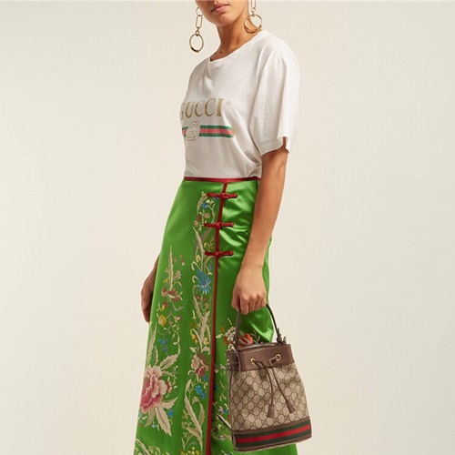 グッチオフィディアシュプリームレディースバケットバッグ550621,B0301,26,ブラウン