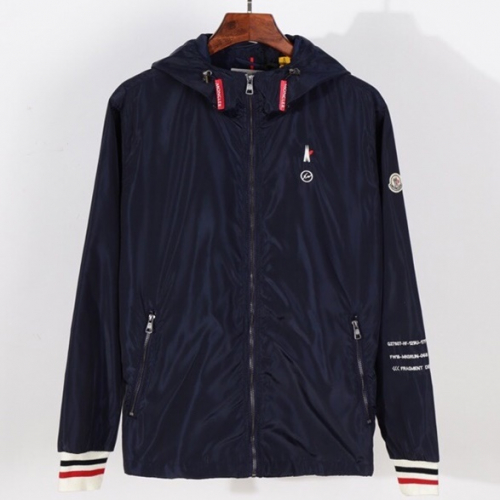 モンクレールオフホワイトメンズブレーカージャケットジャケットc0409.2(ブラック/ネイビー)