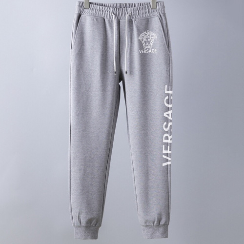 ヴェルサーチェメンズメデューサエンブロイダードコットントレーニングパンツr0184.(m2).2(ブラック/グレー)