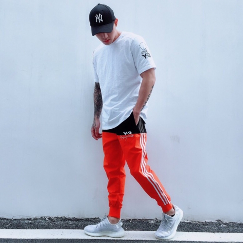 Y3ワイ・スリーメンズカジュアルコットントレーニングパンツY3/0022レッド