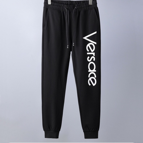 ヴェルサーチェメンズカジュアルコットントレーニングパンツr0201.ブラック