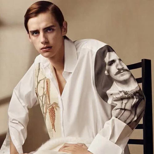 ロエベメンズカジュアルコットンシャツe0047ホワイト