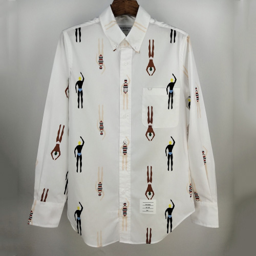 トムブラウンメンズコットンシャツo0051.ホワイト