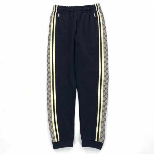 グッチメンズカジュアルコットントレーニングパンツc01012ネイビー