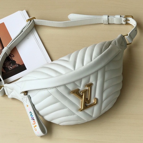 ルイヴィトンレザーレディースバムバッグM63750,B1148,37,ホワイト