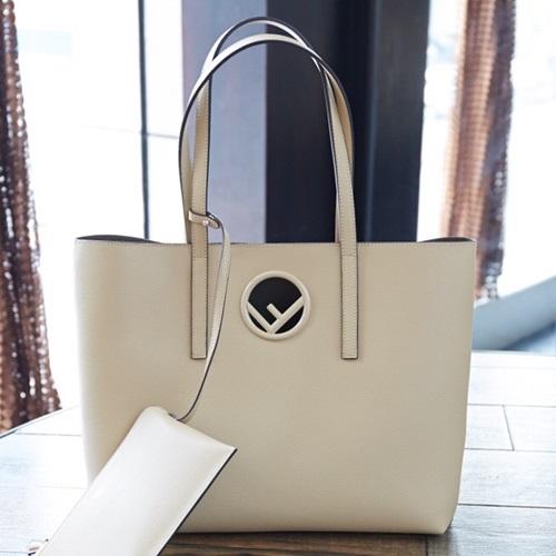 ェンディレザーレディーストートバッグショッパーバッグB0316,ホワイト