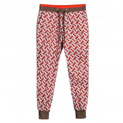 バーバリーメンズプリントトレーニングパンツr0787オレンジ