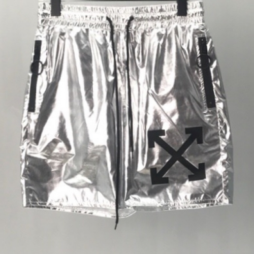 オフホワイトメンズカジュアルトレーニングショートパンツf0096.シルバー