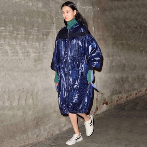 モンクレールレディースカジュアルブレーカージャケットトレンチコートc0510ブルー