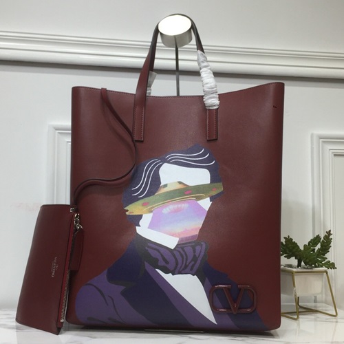 -ヴァレンティノガラヴァーニリングユニセックスレザートートバッグショッパーバッグ,B0646,40,