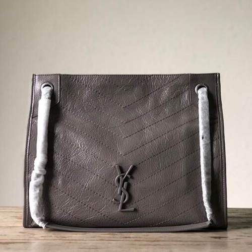 サンローランレディースニキチェーンヴィンテージショッパーバッグ5814,B0421,33,グレー