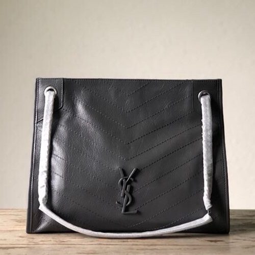 サンローランレディースニキチェーンヴィンテージショッパーバッグ5814,B0422,33,ダークグレー