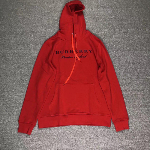 バーバリーメンズウルフコットンフーディT0079レッド
